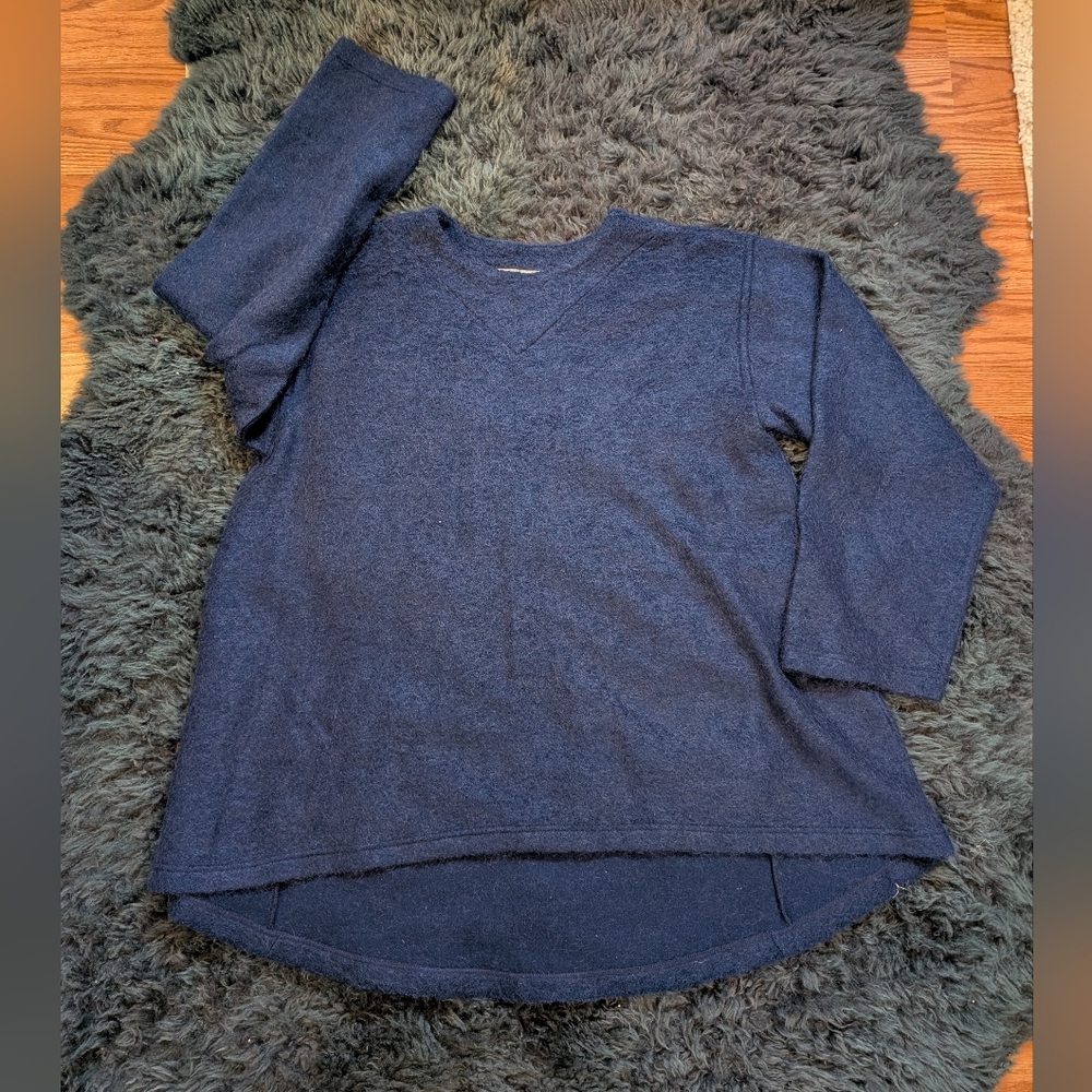 MM6 Maison Margiela blue mohair blend sweater tunic with pockets!!! Sz M